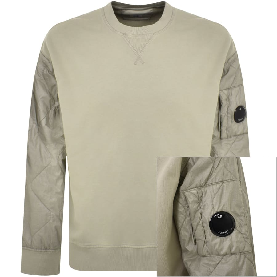 Cp company khaki sweatshirt new arrivals